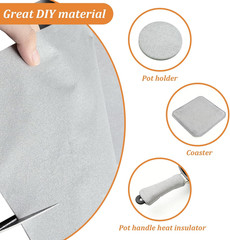 59″ x 2 Yard Silver Thermal Heat-Resistant Fabric by The Yard, Insulated Scorch-
