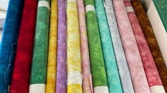 TIMELESS TREASURES SOLID-ISH WATERCOLOR TEXTURE – MANY COLORS– BY THE YARD