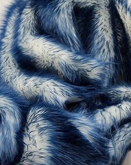 Faux Fur fake navy Frosted tips fabric 60″ Wide sold by the yard upholstery