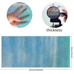 | Iridescent Transparent Embossed Vinyl Holographic Blue Clear PVC Vinyl Craf…
