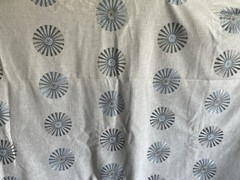 Essante Kobe 5 Yards Embroidered Curtain, Home Decor Circles Pattern Fabric