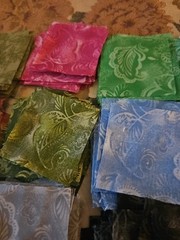 Lot Of 368 Quilt Squares 2.5″ Each Mixed Patterns & Colors Cotton Fabrics