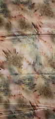 Wool Blend Floral Printed Thick Winter Spun Soft Fabric 45”W Sold BTY Peach