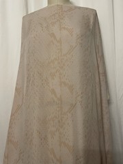 100% French Silk Georgette Python Snake Skin Blush Pink Fabric By The Yard 46″ W
