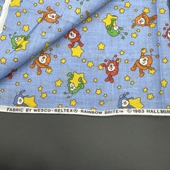 Vintage 1983 Rainbow Brite Sprites Stars Fabric Wesco Reltex Hallmark 15×60