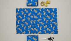 Artisan Block Print Cotton Fabric Unique Leopard Design for Dressmaking