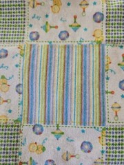 JoAnn FLANNEL FABRIC “MY TOY PATCH” Baby Themed Fabric 2.25 Yrds X 42″ Wide