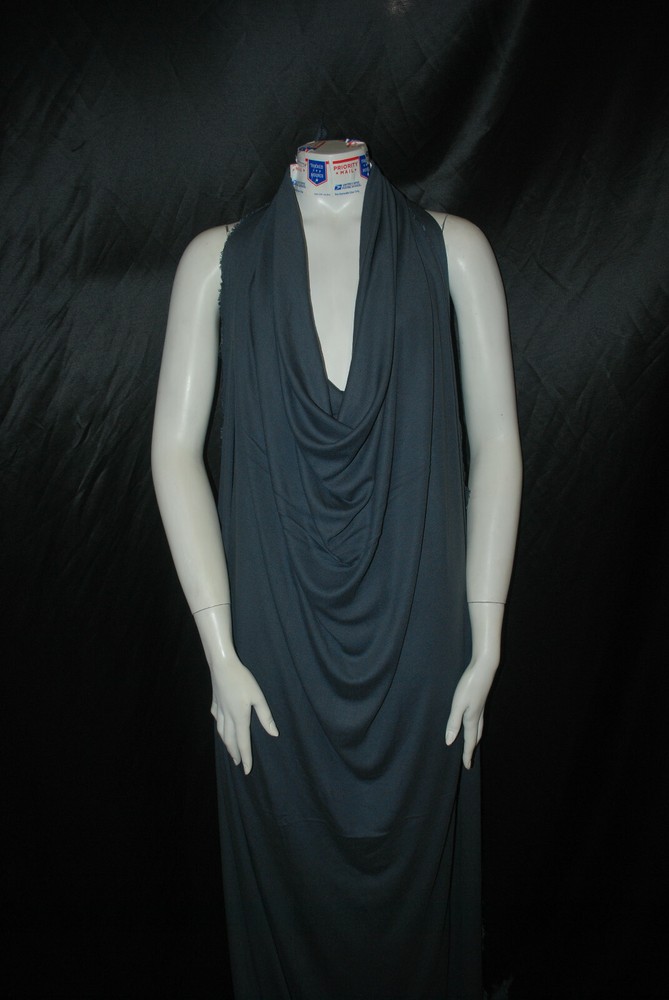 Rib Modal Spandex 2×1 knit ribbed 43″ wide by the yard Slate bluish