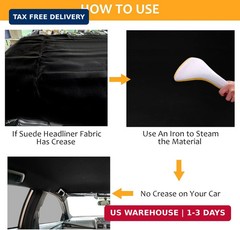 Suede Headliner Fabric with Foam Backing Material – Automotive/Home Micro-Suede