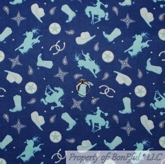 BonEful FABRIC FQ Cotton Quilt Flannel Blue Tone Tonal Blender Texture Water Sky