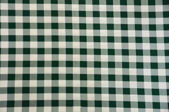 Poly poplin checkers Hunter Green 100% Polyester picnic fabric 60″wide yard