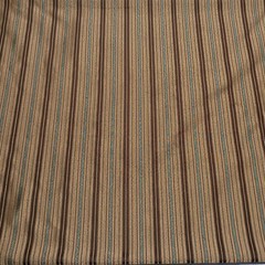 8.5 Yards Microtex Jacquard Eduard Upholstery Fabric Gold Brown Striped Vintage