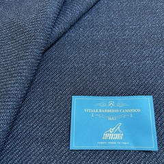 VBC Supersonic Fabric – Navy Blue Wool Jersey Knit Stretch – 2.2m Jacket Italy