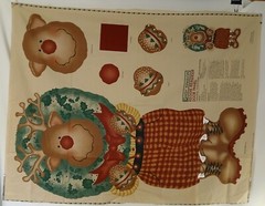 CUT AND SEW FABRIC DOOR PANEL Reggie Reindeer in wreath Christmas DAISY KINGDOM