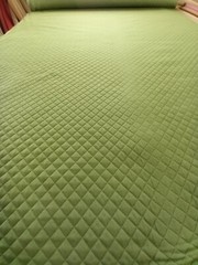 Fresh Grass Green Diamond Quilted Poly/Cotton Woven Knit Backing 53.5 Wide