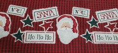 Daisy Kingdom Noel Santa Patch Border #3175 Fabric 1.8 Yard / 68×44″ Wide READ