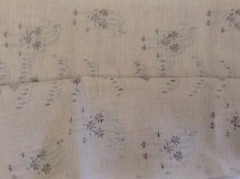 Vintage Cotton Fabric Quilt Single Piece Brown Green Plant Dots Vine Fluid VVPS