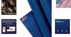 Marine Vinyl Fabric – Durable Outdoor Upholstery in Blue, 1 Yard Cut 36″x54″