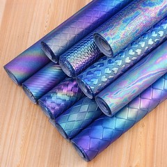 DIY Color Gradient PU Faux Leather Fabric Material 137cm