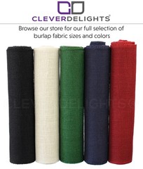 Cleverdelights 12 Premium Red Burlap Roll – 50 Yards – No-Fray Finished Edges –