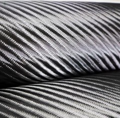 DIY Black Carbon Fibre Cloth Fabric 280gsm Twill Weave 50x100cm – Roll Packed