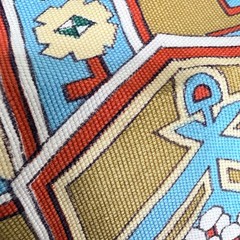 5 yds. X 42” Vintage Geometric Home Decor Fabric Vintage