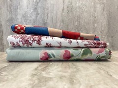 Fabric – 3 Different Patterns – 1 yard or more each – Great for crafts/Sewing