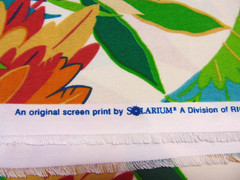 2013 Richloom Cotton Canvas Style Fabric Jungle/Macaw Birds 1yd x 56″