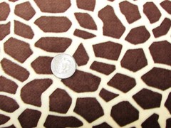 GIRAFFE DARK BROWN MINKY SMOOTH SILKY PLUSH SEW QUILT CRAFT FABRIC BTY & PRECUTS