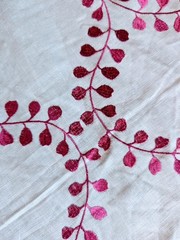 Robert Allen Winding Leaves Raspberry Fabric-SOLD BY THE YARD-21 YARDS AVAILABLE