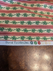 Red, Green, Cream bow and ribbon fabric – David Textiles – 36″x44″