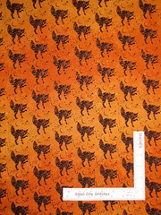 Halloween Black Cat Distressed Look Cotton Fabric Timeless Treasures C3385 Yard