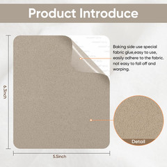 Beige Suede Couch Repair Kit – 6 Self-Adhesive Microfiber Patches for Upholstery