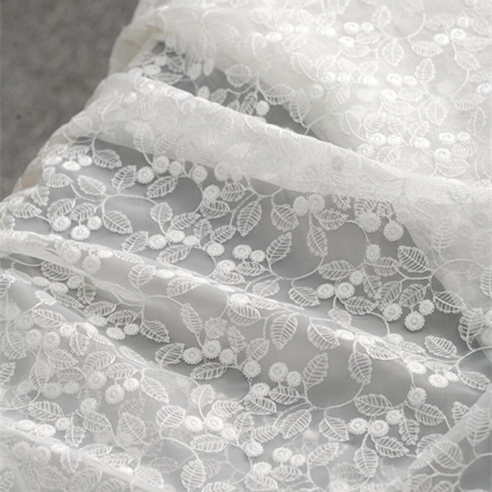 1m Organza Lace Mesh Fabric Furniture Cover Dressmaking Tablecloth Curtain
