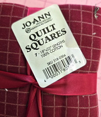 7 Fat Quarters Cotton Quilting Sewing Crafts Red Burgundy Fabric JO-ANN Bundle