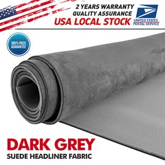 MGT Style Dark Grey Headlining NEW Spandex Suede Fabric Car Headliner