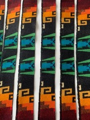 16 Genuine Pendleton Wool Fabric Remnant Strips Scrap Craft 3” X 32” Aztec