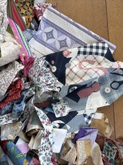 Vintage Cotton Fabric Scraps For Crumb Quilts & Crafts Junk Journal 5 Pounds LOT