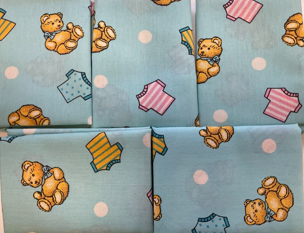 FAT QUARTER BUNDLE OF 5 – BEARS & SHIRTS – FQ678