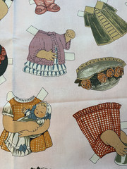 Windham Fabrics Presents Paper Dolls #28117 2 pieces dolls and dresses
