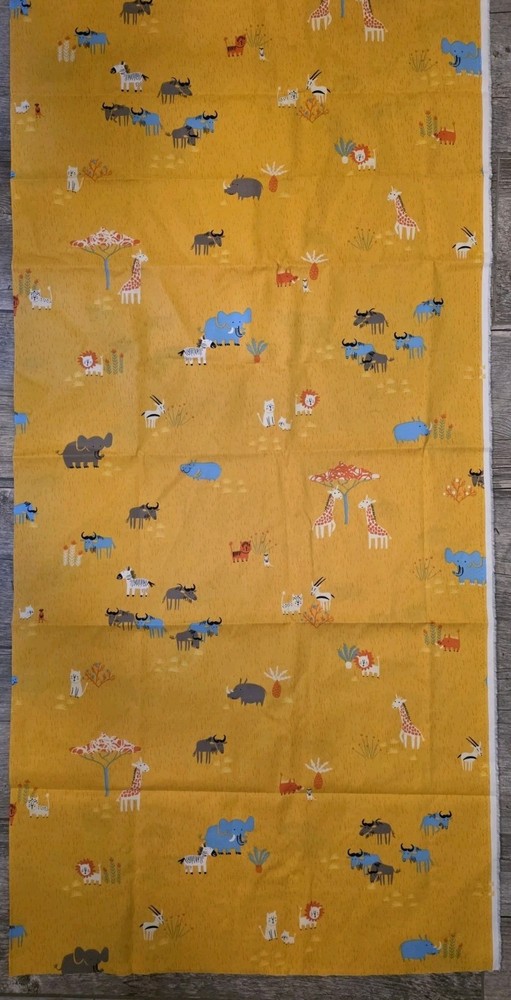 Serengeti Lions Zebras & More Cotton Fabric 56″x45″ Childrens Multicolor