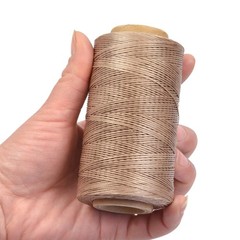 Waxed Thread 284 Yards 150D 0.8MM Leather Sewing 0.8 mm x 106.68 mm, Brown