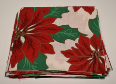 286 – Fabric Squares 5″ & 2.5″ charm lot rotary cut Christmas poinsettia angels