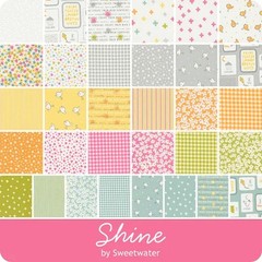 Moda Sweetwater Shine Cotton Quilt Fabric 5″ Charm Pk & Dessert Roll w Tags