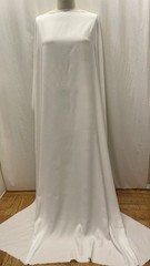 Rare Find 100% Gabardine Rayon Optic White Fabric 1 Yard 29″ Long 60 Inches Wide