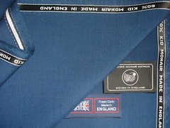60% SUMMER KID MOHAIR & WOOL “UCLA Blue SUITING FABRIC MADE IN ENGLAND See Below