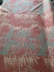 RARE VTG Home Signature Quilted 6 Yds Heavy Soft Fabric Upholstry Curtains USA