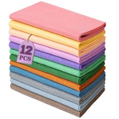 12 Rolls Soft Felt Fabric Sheets 8×20 Inch 1.6mm Thick Morandi Sewing Craft