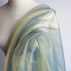 Laser Magic Gradient Color Mesh Fabric Wedding Dress Cosplay Texture Yarn