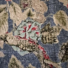 Waverly Floral After Glow Indigo Linen Rayon Blend Decorator Fabric 3 Yds X 54”